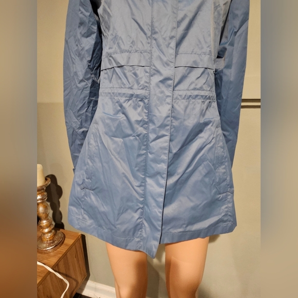 Columbia Shine Struck II Waterproof Rain Jacket Blue Hooded Mid Length XS